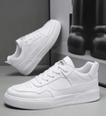 Men’s Pure White Skate-Style Sneakers