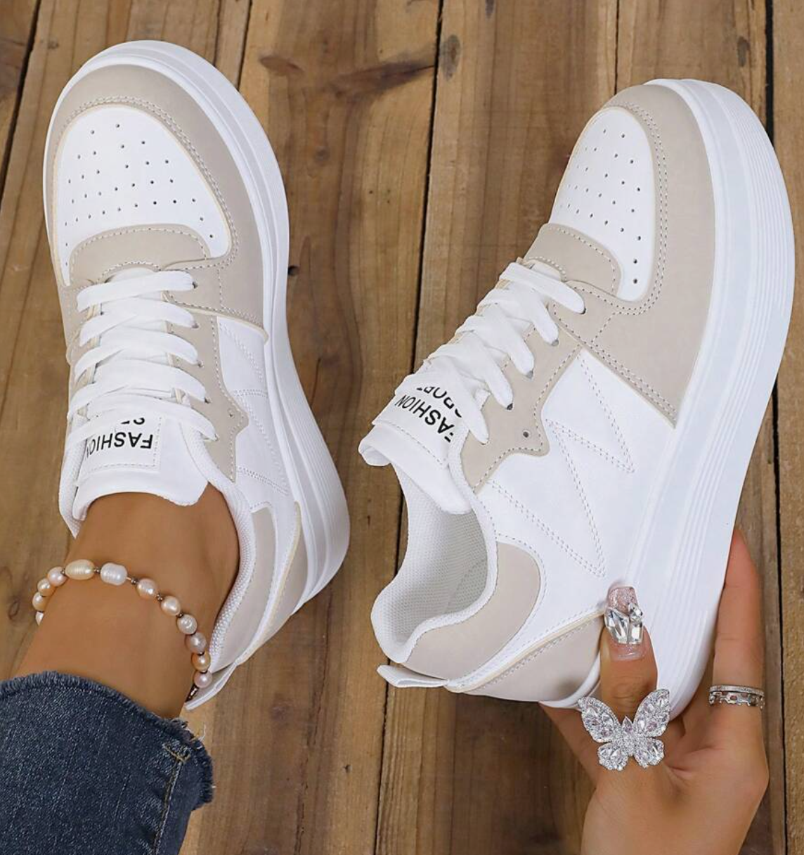 Ladies’ Elevated Wedge Comfort Sneakers